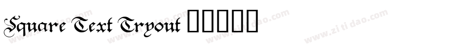 Square Text Tryout字体转换